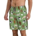 thumbnail image 2 of Cauagu Cows And Calves Print Men's Swim Trunks,Hawaiian Bathing Suit Swimsuits Beach Shorts with Pockets for Men Quick Dry Swimming Board Shorts-Small, 2 of 6
