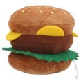 thumbnail image 1 of Juguete de hamburguesa de peluche Ticfox para perros y gatos, 1 of 13