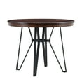 thumbnail image 3 of GDF Studio Mid-Century Modern 5-Piece Bar Set with Round Bar Table and Upholstered Counter Stools, Beige+Black+Brown, 3 of 15