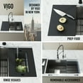 thumbnail image 3 of VIGO Hampton Stainless Steel 32 in. Single Bowl Undermount Workstation Kitchen Sink with Utility Tier Ledge and Accessories, 3 of 12