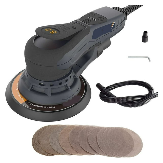 Random Orbital Sander Brushless 350W 3A Multi-function Variable Speed Electric Corded Orbital Sanders Machine Polishing For Metals/Automobiles Grinding. ,Easy to Use