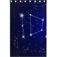 thumbnail image 4 of Coolnut Constellation Night Sky Thermal Insulated Blackout Grommet Printed Window Curtain - 84x55 in - 100% Polyester 2 Panels, Stitchingstyles, 4 of 6