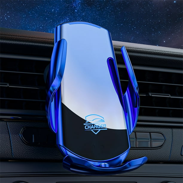 Cargador magnético inalámbrico para coche con apertura y cierre automáticos, carga rápida de 15 W, escala de inducción inteligente, control electrónico telescópico, apto para todos los teléfonos móvil