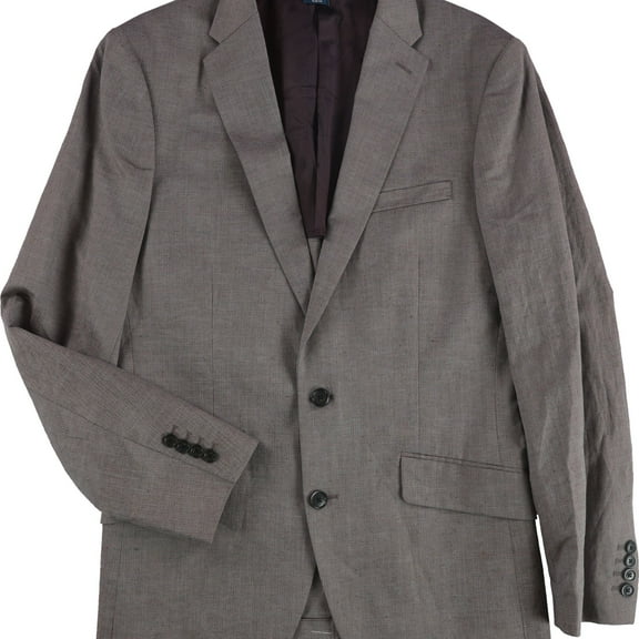 Perry Ellis Mens Solid Two Button Blazer Jacket, Red, 38 Regular