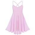 thumbnail image 2 of Aislor Robe de Danse Ballet Dos Croisé Solide pour Filles Costume de Danse Lyrique Moderne Rose G, 2 of 8