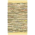 thumbnail image 2 of Safavieh Chiffon Tapis Collection RAR121H Fait à la Main Boho Bande Coton Accent Tapis, 2' x 3', Jaune / Multi, 2 of 3