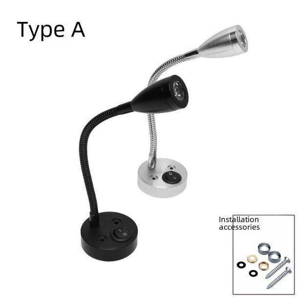 Lámpara de lectura para vehículos recreativos, 12 V, lámpara de noche para yates, carga USB para teléfono móvil, iluminación interior, lámpara LED para vehículos recreativos, compatibilidad versátil.