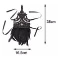thumbnail image 2 of Guantes Largos De Encaje De Plumas Sintéticas Negras Para, 2 of 8