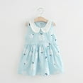 thumbnail image 5 of KYAIGUO Kids Toddler Girls Summer Vest Dresses Baby Floral Sleeveless Cotton Dress Lapel Dress Casual Mid-Length Tank Dresses Skirt,Sizes 1-6T, 5 of 7
