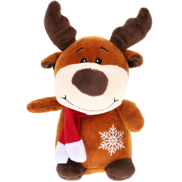 Muñeco de peluche navideño con forma de ciervo de 22 cm, juguete creativo con forma de animal, muñeco de dibujos animados, pacificador (marrón)