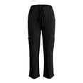thumbnail image 4 of Hurxie Womens Spring Wide Leg Dress Pants Business Casual Work High Waist Baggy Tie Trousers Pleated Palazzo Slacks Black,L, 4 of 6