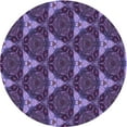 thumbnail image 1 of Ahgly Company Indoor Round Patterned Medium Purple Area Rugs, 5' Round, 1 of 6