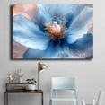 thumbnail image 4 of Mudket Framed Canvas Wall Art Ready to Hang, Soft Light Blue Flower Floral Wall Art, Botanical Wall Decor, Flower Prints Wall Art for Bedroom Living Room Bathroom Decor - 12"L x 8"W, 4 of 10