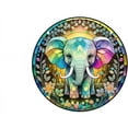 thumbnail image 4 of AatoeaX Unique Elephant Window Decor: Colorful Stained - Glass Effect, Transparent Acrylic, Hanging Art Panel for Home, Safari - Themed Spaces & Wall Accents, 4 of 5