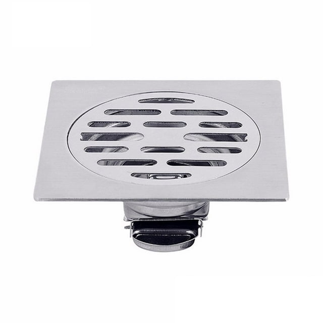 MesaSe Drain de Sol Carré en Acier Inoxydable pour Salle de Bain Piège à Cheveux Douche Humide Machine à Laver
