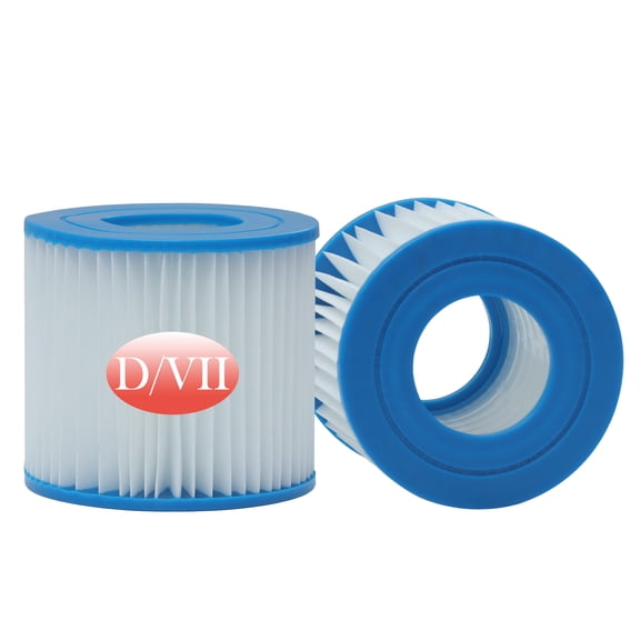 MIBNCE Type D Replacement Cartridge for Summer Waves Pool Filters, Type D/VII Filter Cartridge for 58385E, for Summer Escapes Type D Filter cartridges (2 Pack)