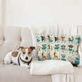 thumbnail image 4 of Ambesonne Animal World Throw Pillow Cover 2 Pack, Funny Monkey Elephant, 18", Teal Burnt Orange Ivory, 4 of 7