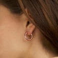 thumbnail image 2 of TINGN Gold Hoop Earrings for Women 14K Gold Plated 925 Sterling Silver Post Hypoallergenic Earrings, 2 of 5