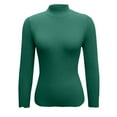 thumbnail image 4 of MESSUEN Wool Sweater Women Long Sleeve Undershirt for Women Pull Over Sweaters Womens Women Tops Basic Top for Women Casual Tops Women's Tops Casual Army Green L, 4 of 5