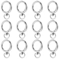 thumbnail image 2 of 12 mosquetones redondos de aleación de 25 mm con hebillas de anillo giratorio para bolsos, cinturones, llaveros, monederos, accesorios de bricolaje, color plateado., 2 of 8