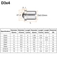 thumbnail image 2 of Uxcell 20 Pcs Ressort à Bille 3x4mm 15N Acier Inoxydable Petit Piston à Bille, 2 of 5