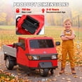 thumbnail image 4 of 12V Ride On Truck with Remote Control, Licensed PIAGGIO Ride on Cars, Electric Car w/ Wireless Audio, Music, Battery Indicator, Volume Adjustment, Red, 4 of 11