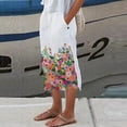 thumbnail image 2 of Pantalones largos para mujer, pantalones cortos de pierna ancha con estampado informal a la moda con abertura en la cintura media, sueltos, sin cinturón, elásticos Odeerbi ODB-2, 2 of 8