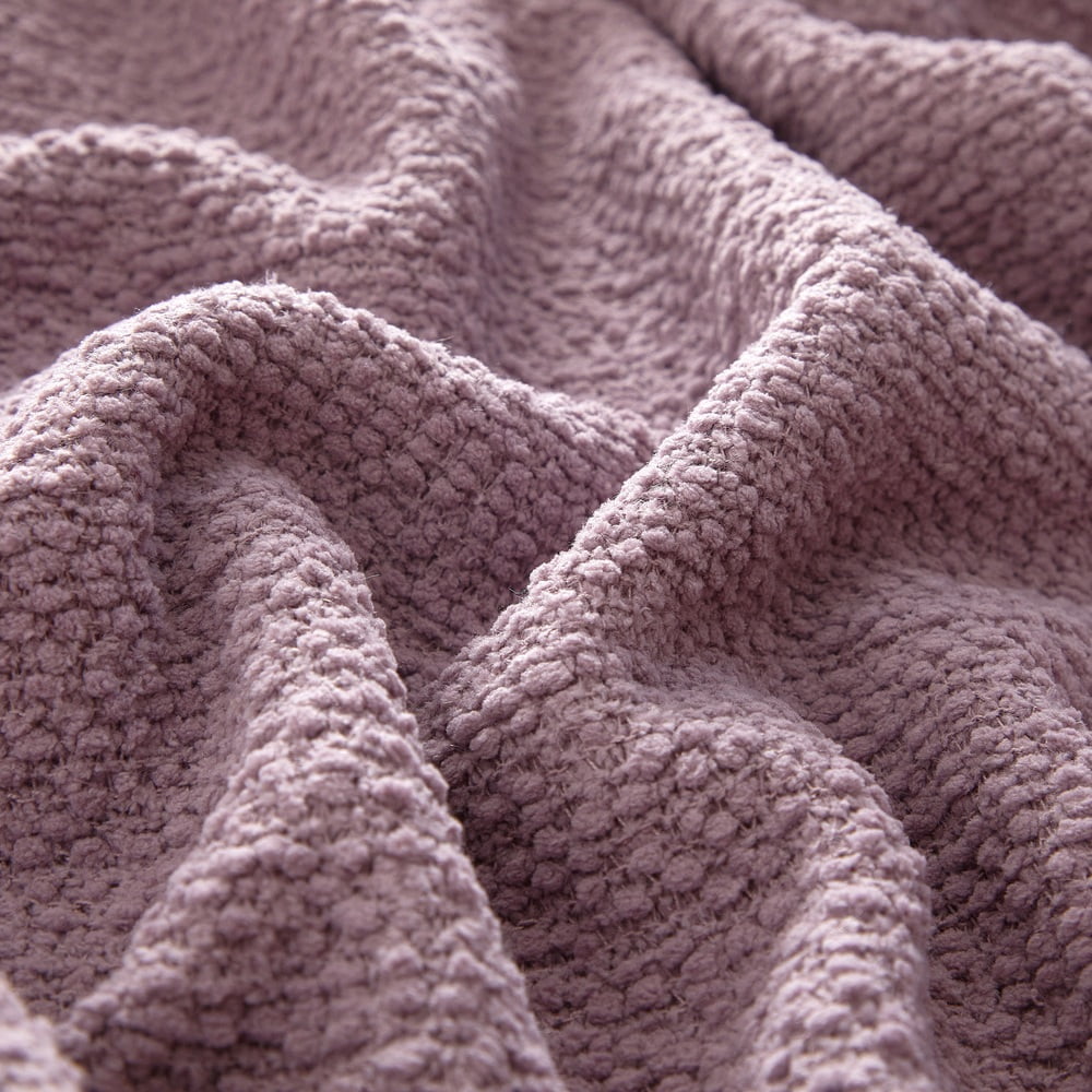 Mainstays Reversible Cozy Boucle Chenille Plush Throw, Purple 50" x 70"