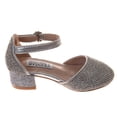 thumbnail image 2 of Badgley Mischka Dress Shoes for Girls, Fashionable Elegant Style (Little Kids Big Kids), Silver, Size: 1, 2 of 5