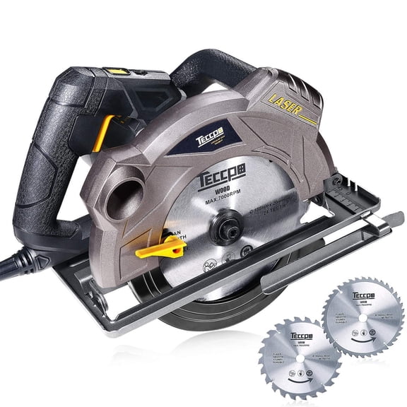 Circular Saw, TECCPO 7-1/4” 5500 RPM Saw with Laser Guide, 24T&40T Circular Saw