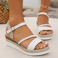 thumbnail image 4 of Mepaouo Wedge Sandals for Women 2025 Dressy Summer Platform Espadrille Strappy Braided Heels Shoes, 4 of 8