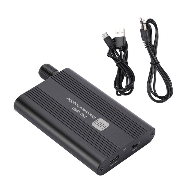Amplificador de auriculares portátil, amplificador de auriculares HiFi, interruptor de ganancia de dos recargable duradero para dispositivos
