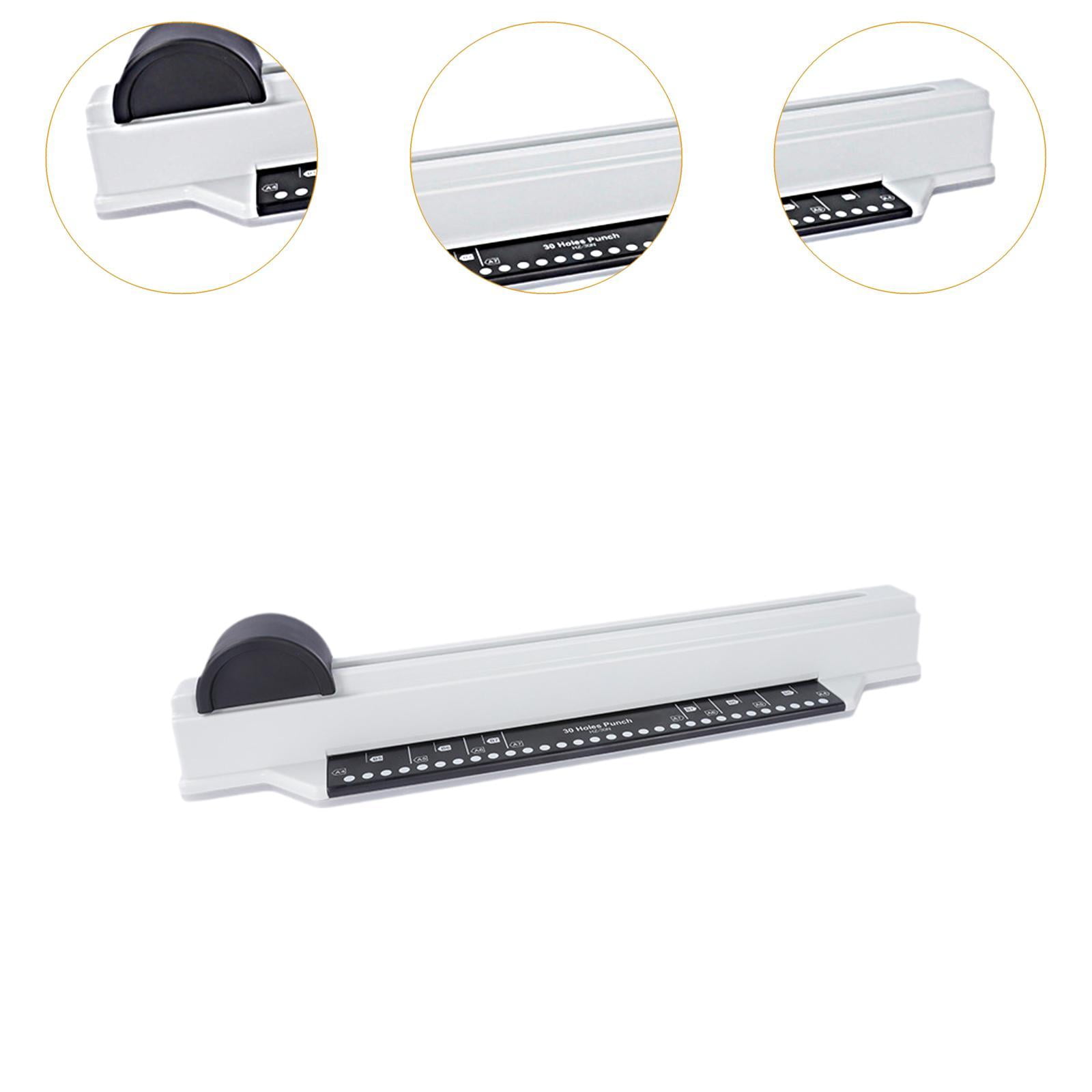 Tachiuwa 30 Hole Puncher Hole Punch Tool 5 Sheet A4/30 Holes Manual Desktop Hole Pouch Binding Machine Paper Punches for Black