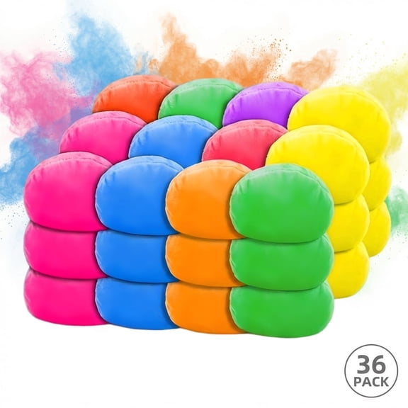 36 Pack Color Run Powder Sandbags Kit Storage Bag, 8-Color Color War Party Flavor Supplies