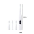 thumbnail image 3 of Dvkptbk Electric Toothbrush Toothbrush, Toothbrush with 4 Brush Heads, Lcd Display Smart -9 Speed Toothbrush Ipx7 Kitchen & Dining, 3 of 6
