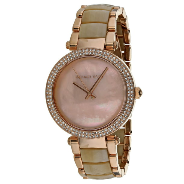 Michael Kors Women's MK6492 'Parker' Crystal Two-Tone Stainless steel and  Acetate Watch