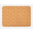 thumbnail image 1 of Retro Bath Mat, Botanical Arrangement of Flowers on a Dotted Background, Plush Bathroom Decor Mat with Non Slip Backing, 29.5" X 17.5", Dark Orange Grey White, by Ambesonne, 1 of 2
