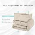 thumbnail image 2 of Elegant Comfort 3-Piece Comforter Set, Down Alternative Box Stitched, Ultra Soft All-Season Bedding with Shams, Plush Cozy Duvet Insert with Corner Tabs - Oversize Queen, Mustard Yellow, 2 of 5