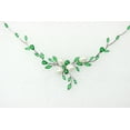 thumbnail image 3 of Faship Gorgeous Green CZ Crystal Mother Of Pearls Floral Necklace Earrings Set, 3 of 5