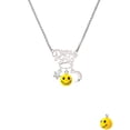 thumbnail image 2 of Delight Jewelry Resin Small 3-D Happy Face Silvertone Dream Big Pendant Necklace, 25", 2 of 4