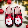 thumbnail image 5 of Christmas Santa Claus Slippers for Men Women, Fuzzy Lightweight Couple House Shoes for Indoor Outdoor Winter Xmas New Year Gifts (36-37), 5 of 10