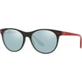thumbnail image 2 of Ray Ban Scuderia Ferrari Light Green Mirrored Silver Phantos Unisex Sunglasses RB2202M F64430 55, 2 of 7