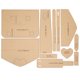 thumbnail image 1 of Plantillas de Cuero, 11 PCS Precisión Bolso de Hombro Patrón Acrílico Patrón de Alta Resistencia Transparente Para El Trabajo Manual de Bricolaje, 1 of 7