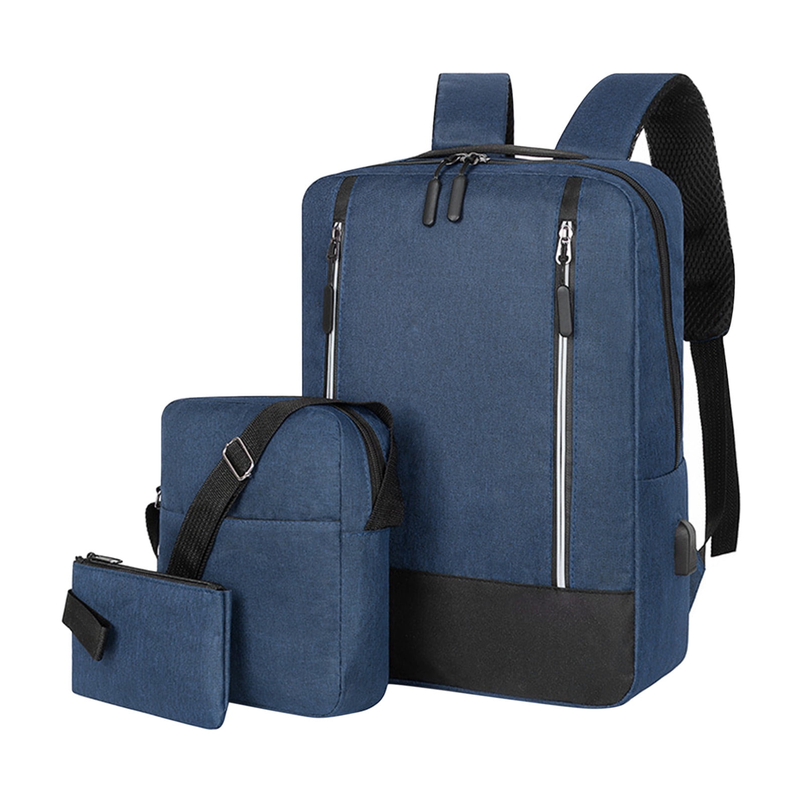 Laptop Bags Fashion three piece backpack for men's business, USB