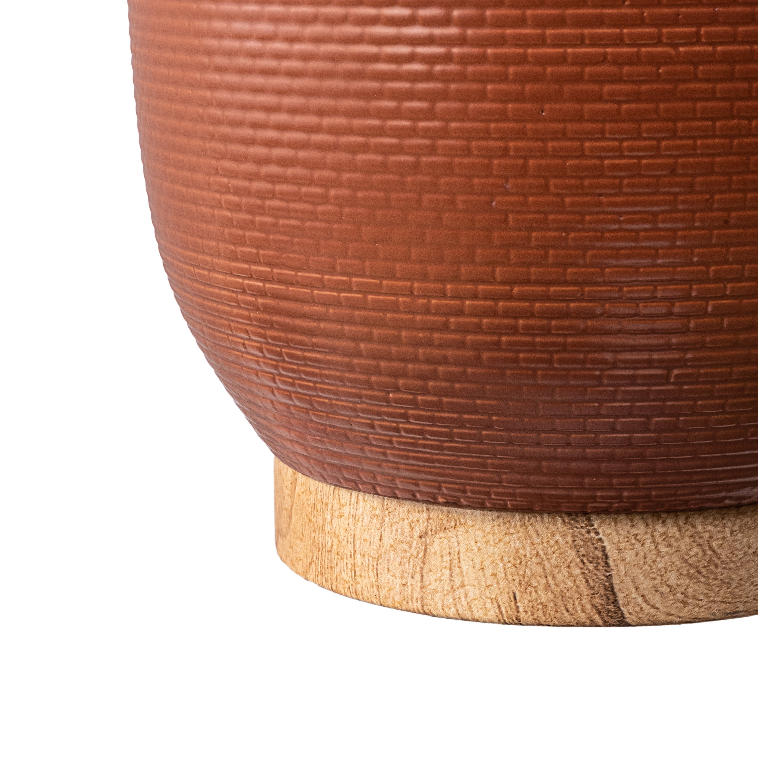 Better Homes & Gardens 10 inch Red Woven Ceramic Planter Pot