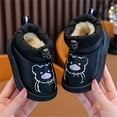 thumbnail image 2 of XXWXYD Toddler Snow Boots Thick Cotton Shoes for Boys Girls Warm Cotton Boots for Older Children for Fashion Breathable Comfortable Shoe(18-24 Years,Black), 2 of 3