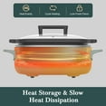 thumbnail image 4 of 6 Quart Programmable Slow Cooker Removable Healthy Nonstick Pot - Small Kitchen Appliance for Family Dinners - Serves 6+ People - Heat Settings: Keep Warm Olive, 4 of 6