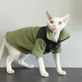 thumbnail image 5 of HQREA Sphynx Cat Winter Coat Clothes, Hairless Cat Jacket with Zipper for Cold Weather, 5 of 6