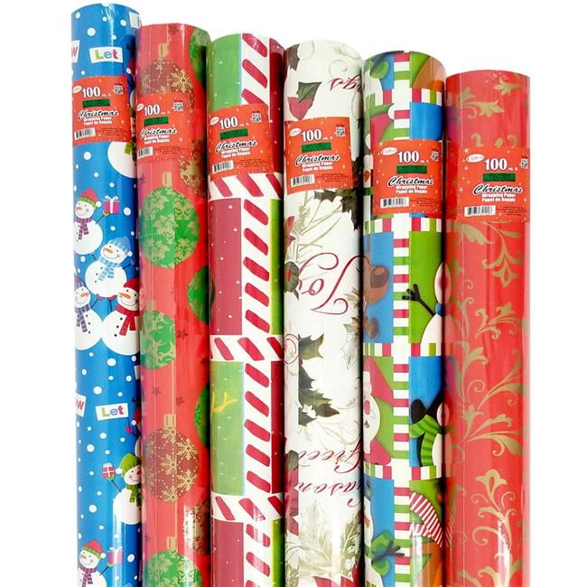 36 SQ FT 24" x 18" Details about   Gift Wrap Yankee Candle Snowman Dots Christmas Wrap