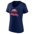 thumbnail image 2 of Women's Navy Atlanta Braves One Champion V-Neck T-Shirt, 2 of 3